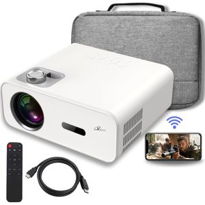 Reevi - 2024 Model 4K Support - Mini beamer - Streamen vanaf je smartphone IOS&Android - 11000 Lumen - Projector - Incl Hdmi kabel & 2 ingebouwde speakers