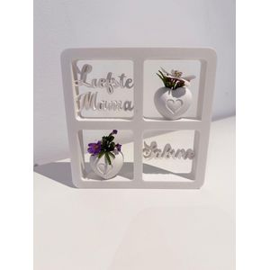 Liefste Mama Kader - Gepersonaliseerd - Moederdag - Mat wit