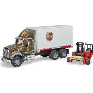 Bruder 2828 Mack Granite UPS met Vorkheftruck