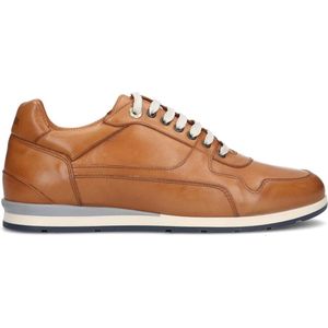 Van Lier - Heren - Cognac leren sneakers - Maat 45