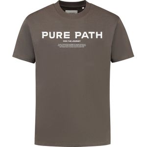 Purewhite - Heren Loose Fit T-shirts Crewneck SS - Brown - Maat S