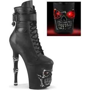 Pleaser - RAPTURE-1020STR-LT Plateau Laarzen, Paaldans schoenen - US 5 - 35 Shoes - Zwart