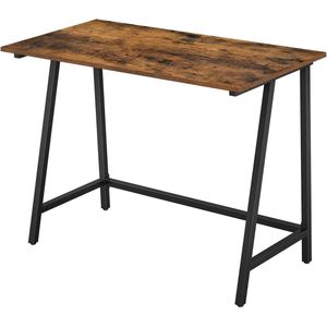 Hoekbureau Ruimtebesparend Vintage bruin-zwart met Computer Bureau 100x50x75 cm LWD40X Hoekbureau