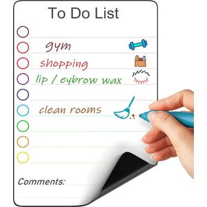 Magnetische to-do-lijst A5 voor de koelkast - afwasbaar en handig - 1 stuk