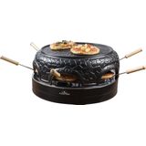 Bestron pizzaoven voor 6 personen, pizzamaker voor kleine pizza's (Ø 10 cm), met keramische koepel, ca. 12-15 minuten baktijd, 860 Watt, kleur: zwart