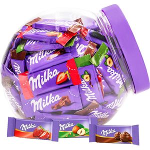 Milka Naps chocolademix - melk, hazelnoot & aardbei - 650g