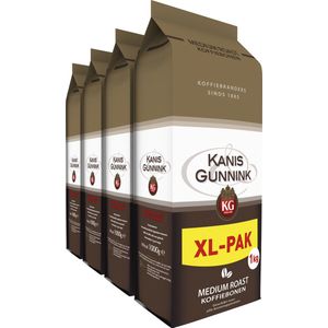 Kanis & Gunnink Medium Roast Koffiebonen - Voordeelverpakking 4 x 1000 gram