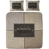 The Cotton Collection - Dekbedovertrek - Romantic Nights - 140x200/220+1*60x70 cm - Grijs