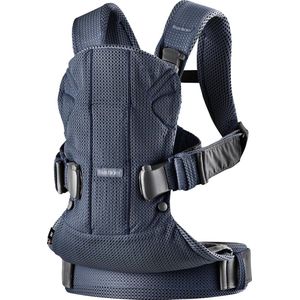 BabyBjörn Draagzak One Air - 3D Mesh - Marineblauw - Buikdrager - Rugdrager – Ergonomisch – Ademend