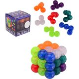 Magnetische puzzel kubus - 7 Puzzelstukjes - Speelgoed - 6 x 6 cm - Kunststof - multicolor