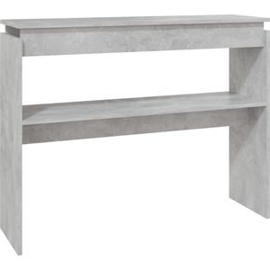 vidaXL - Wandtafel - 102x30x80 - cm - bewerkt - hout - betongrijs