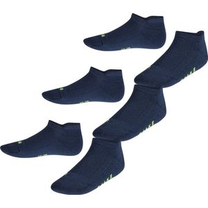 FALKE Cool Kick 3-Pack anatomische pluche zool functioneel garen multipack sneakersokken kinderen blauw - Maat 27-30