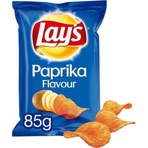 Lay's chips paprika 85 gr Doos 12 Zakken!