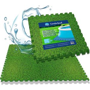 Comfortpool Zwembadtegels groen – Voordeelpakket 80 stuks | Vloertegels met graslook | 60 x 60 cm - 1,4 cm dik | Voor zwembad en jacuzzi | Foam tegels | Speelmatten | Puzzelmat | Tuin tegels | Fitness matten