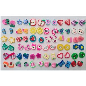 Fako Bijoux® - Kinder Oorbellen - Siliconen - Fimoklei - Fruit - Kids Mix - Set - 36 Paar