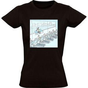 Sportschool Dames T-shirt - sporten - dik - dun - uiterlijk - spieren - gespierd