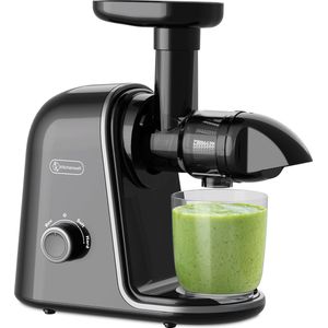 Kitchenwell Slowjuicer - 700ml - Juicer met pulpreservoir - Groenten en fruitpers - BPA vrij - Zwart