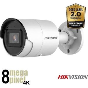 Hikvision Beveiligingscamera - Mini Bullet Camera - 4K - Starlight - SD-kaart Slot - Vals Alarm Filter - Gezichtsdetectie - WDR