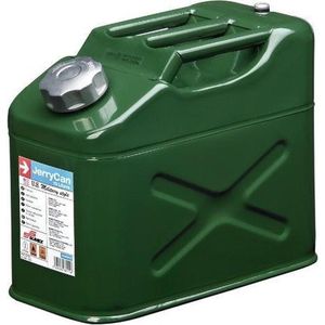 Car Plus Jerrycan Met Flexibele Vulslang 10 Liter Staal Groen