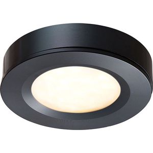 Ledisons Adria - 9 zwarte LED-opbouwspots met afstandsbediening - dimbaar - 3 jaar garantie - 2700K (extra warm-wit) - 200 Lumen 3W - IP51