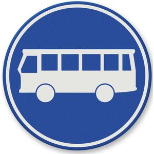 Verkeersbord F13 rijstrook bussen - aluminium DOR 1000 mm Klasse 3 - 15 jaar garantie