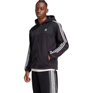 adidas Originals Adicolor 3-Stripes Teddy Fleece Hoodie - Heren - Zwart- S