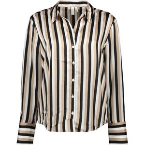 Vero Moda Blouse Vmblaise V-neck Shirt Wvn Btq 10327831 Silver Mink/w. Black Dames Maat - S