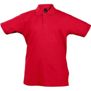 SOLS Kinder Unisex Zomer II Pique Polo Shirt (Rood)