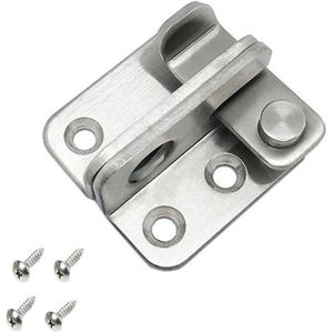 Roestvrijstalen deurslot met hangslot - voor schuurdeuren - 1 stuk - zilver
