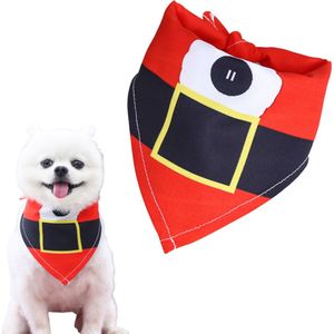 Kerst Sjaaltje Kerstman - Hond & Kat - Winter Halsband - Honden Das Rood - Kerstpakje voor Honden en Katten - Hondentrui - Kerstkostuum - Hondenkleding - Maat S