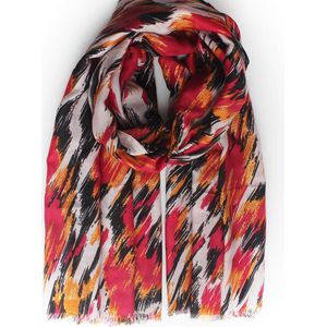 Fiona scarf- Accessories Junkie Amsterdam- Dames sjaal- Herfst winter- Katoenen sjaal- Dierenprint- Fuchsia met gouden glitters