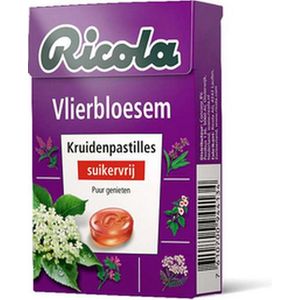 Ricola - Kruidenpastilles - Vlierbloesem - Suikervrij - Doos 20 stuks