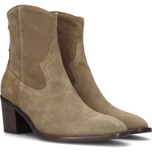 Notre-V 05-144 Enkellaarsjes - Enkelboots met rits - Dames - Taupe - Maat 38