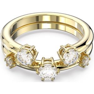 Swarovski Damen-Damenring Metall Swarovski-Kristall 60 Gold 32022376