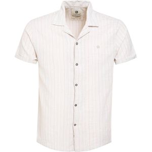 Gabbiano Overhemd Overhemd Resort Streepstructuur 334553 01 Beige Mannen Maat - M