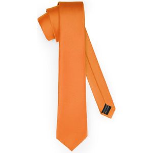 Ladeheid Smal Stropdas - Stropdassen voor heren - Lengte: 150 cm, Breedte: 8 cm - Oranje - LA-EA-TMM-8