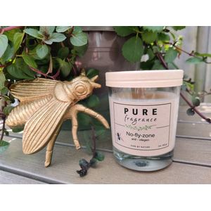 Pure Fragrance - Geurkaars in glas - No-fly-zone - anti vliegen