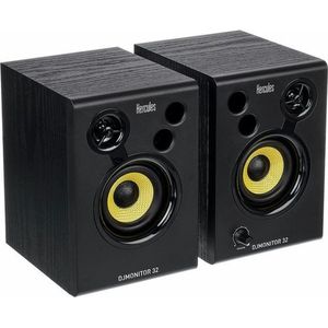 Hercules DJ studio monitor - DJ monitors - Set van 2 - Zwart - studio luidsprekers - studio audio set - studio speakers - home studio luidsprekers audio set