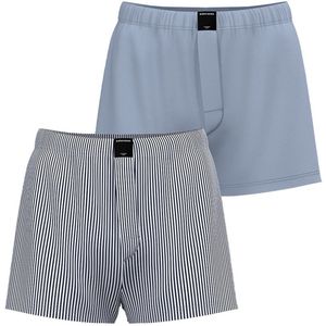 2-pack wijde heren boxershorts - Cotton Stretch - HR10004616 - Blauw