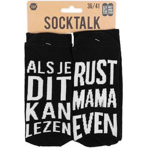 Socktalk | Statement sokken | Maat 36/41 | Mama rust even