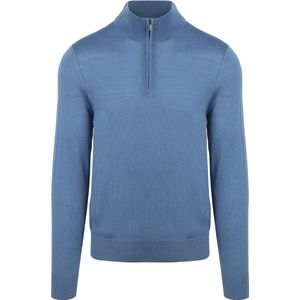 Suitable Merino Half Zip Trui Ink Blauw - Maat 3XL - Heren - Schipperstrui