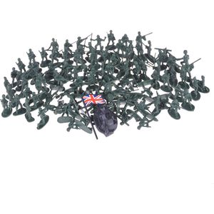 100 Stuks Soldaatjes Set - Speelgoed Leger Soldaten - Groen