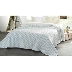 Snoozing Emma - Bedsprei - Tweepersoons - 240x260 cm - Blauwgrijs