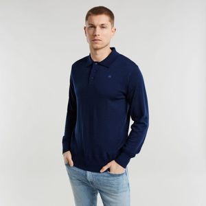 G-star Premium Core Dunda Lange Mouw Poloshirt Blauw S Man