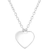 Ketting dames | Zilveren ketting met hanger, hartje | WeLoveSilver