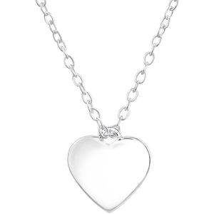 Ketting dames | Zilveren ketting met hanger, hartje | WeLoveSilver