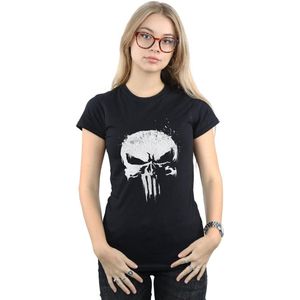 Marvel Dames/Dames The Punisher TV Schedel Logo Katoenen T-Shirt