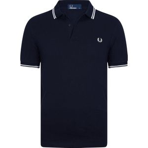 Fred Perry - Polo Navy White - Slim-fit - Heren Poloshirt Maat XXL