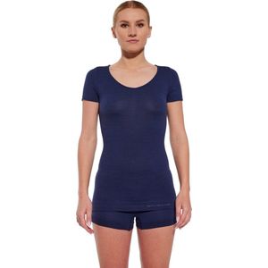 Brubeck Comfort Merino T-Shirt - Naadloos - Merino Wol Blend Ondershirt - Marineblauw L