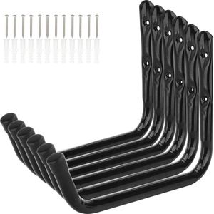 Zwaar belastbare opberghaken - 28 cm - garagehaken voor wandmontage - organizer voor ladder fiets stoel tuinslang - elektrisch gereedschap binnen en buiten - 6 stuks - (18 cm x 28 cm) rotating ceiling hook
